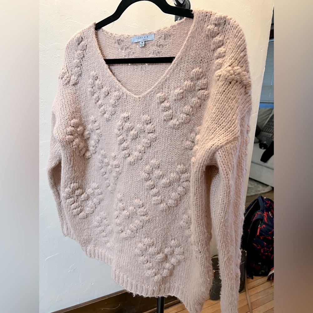 Baby pink heart sweater